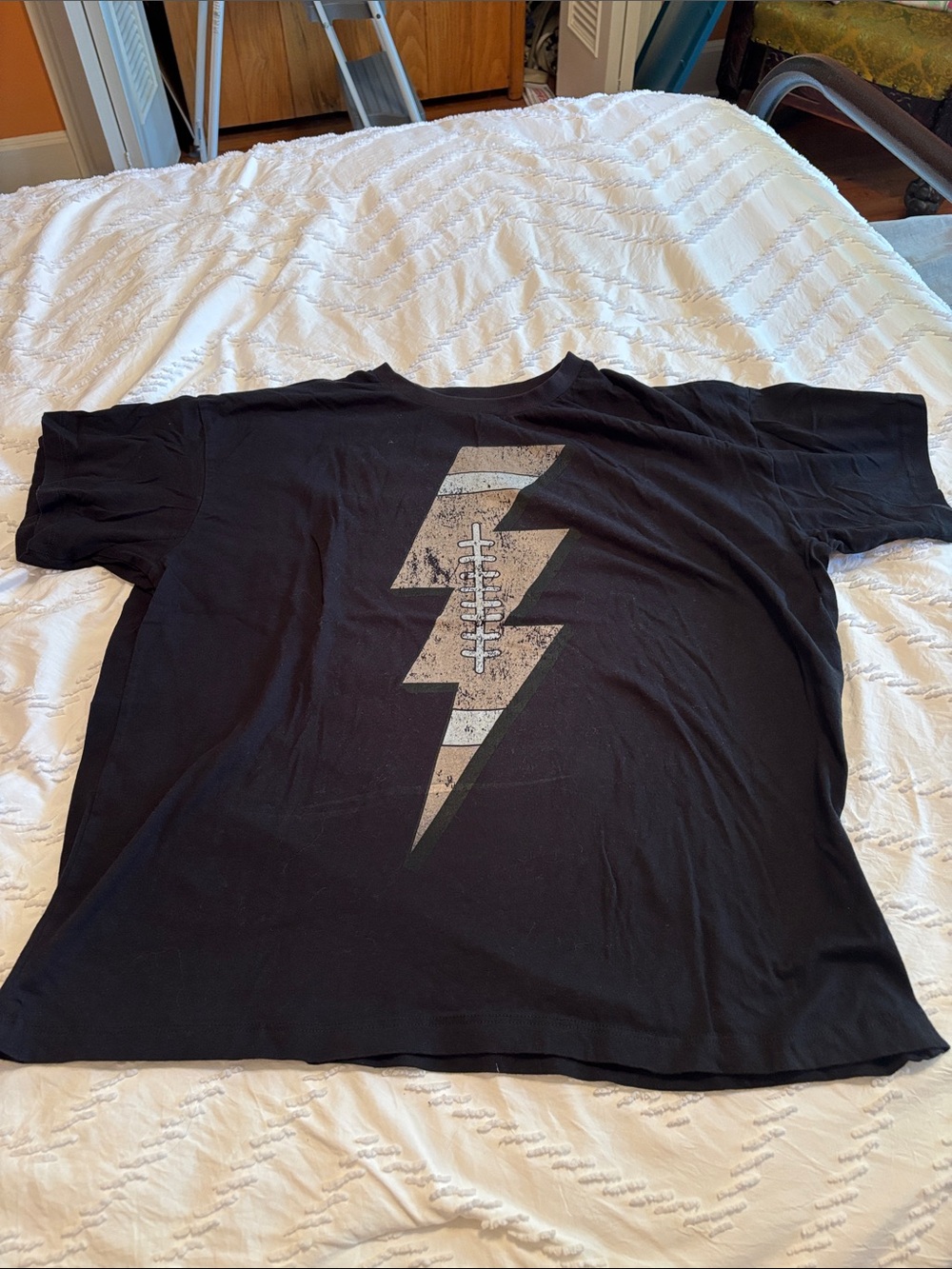 Black Lightning Bolt Graphic Tee